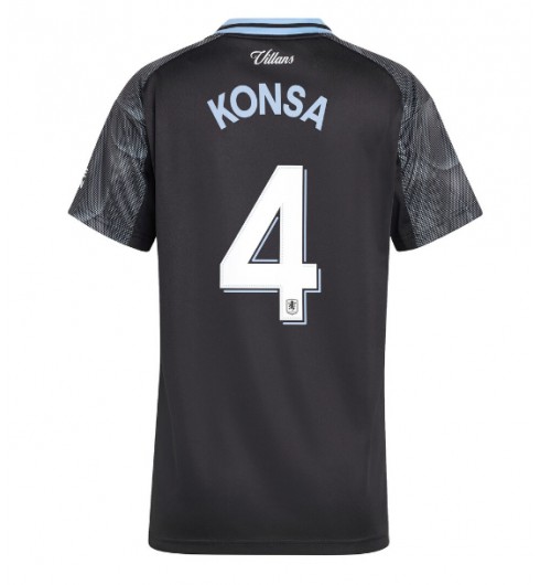 Aston Villa Ezri Konsa #4 Bortedrakt Dame 2025-26 Korte ermer Aston Villa Ezri Konsa #4 Bortedrakt Dame 2025-26 Korte ermer